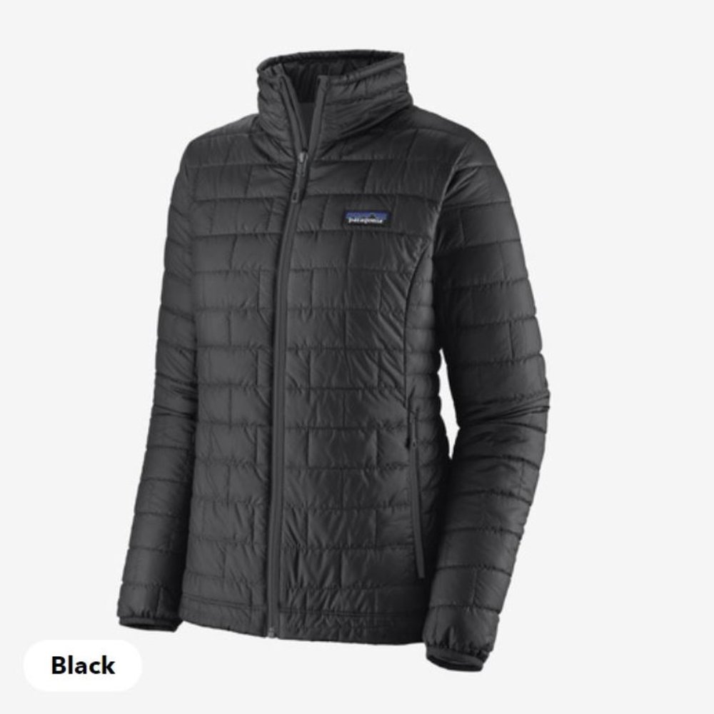 NWT Women's Patagonia Nano Puff Jacket, black, size L